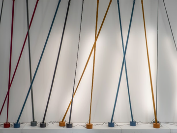 ELASTICA - LED height-adjustable elastic fabric floor lamp by Martinelli Luce - view 2